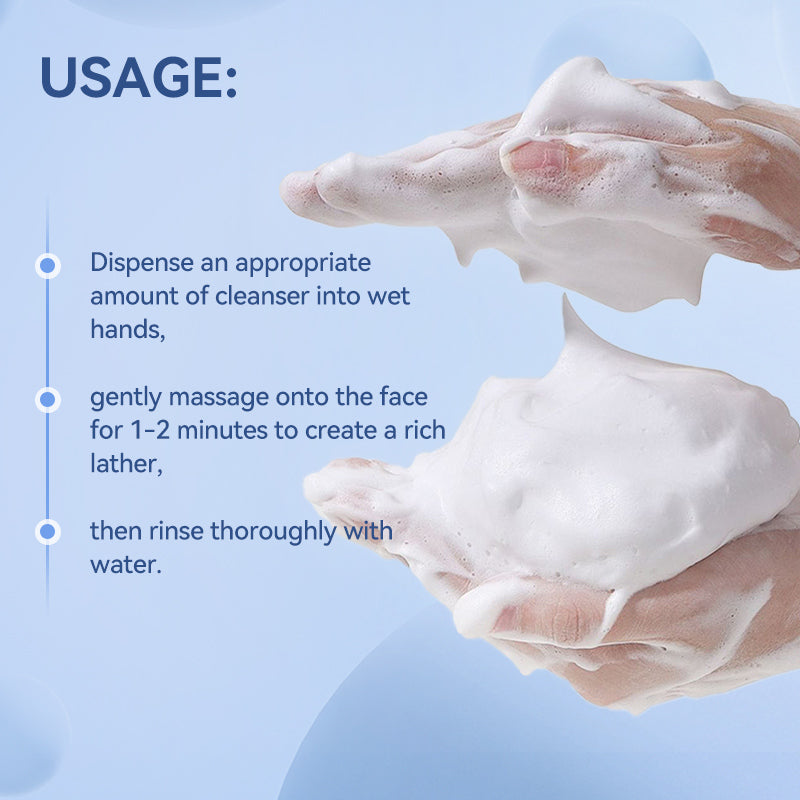 TJE Amino Acid Brightening Facial Cleanser - Anti-Aging, Whitening, and Hydrating Formula with Lauryl Glutamic Acid, Niacinamide for Oily Skin and for Sensitive Skin